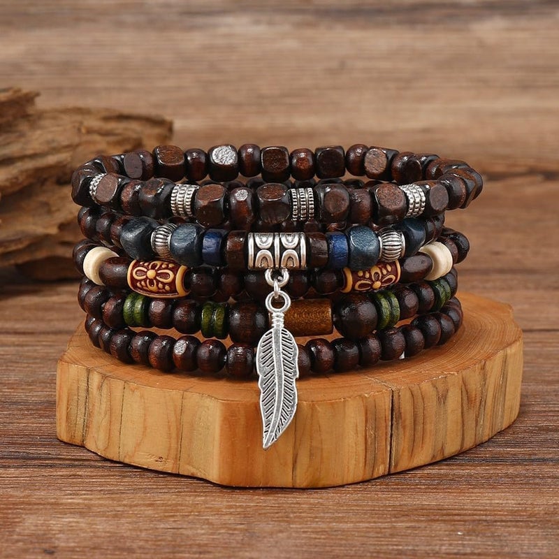 JAVMOO Gothic Bracelet Adjustable Punk Braided Leather Multilayer Grunge Set Bracelets Emo Metal Cuff Wrap Bangles Meaningful Gift - Image 2